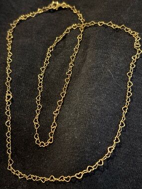 Pandora Gold Heart Link Necklace